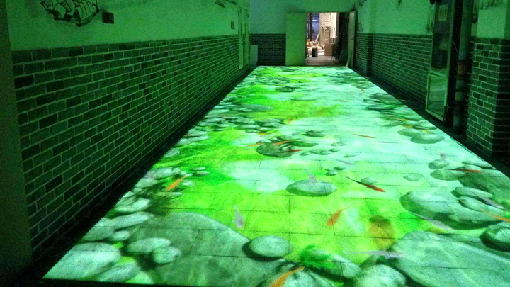 地面互动投影在走廊中的应用