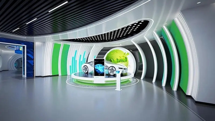 互动滑轨屏在数字化展厅中的呈现效果