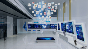 展厅中大数据可视化大屏三大主要特征