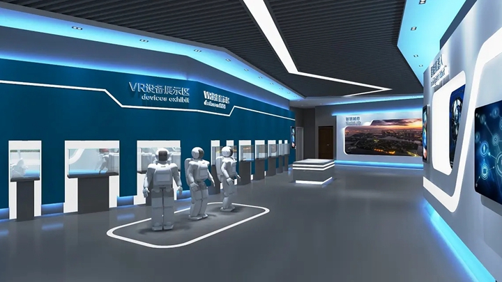 VR设备展示区域在数字展厅中的效果