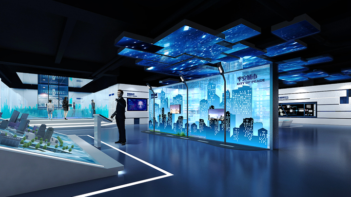 数字化展厅设计中的展厅互动多媒体效果图