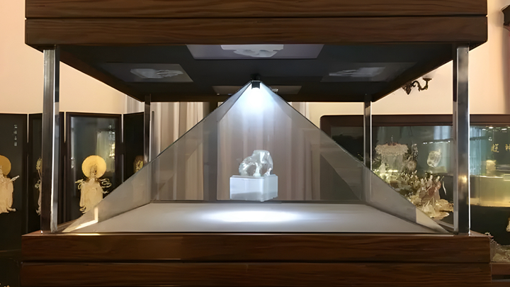 玉雕文物360度大型全息展示柜